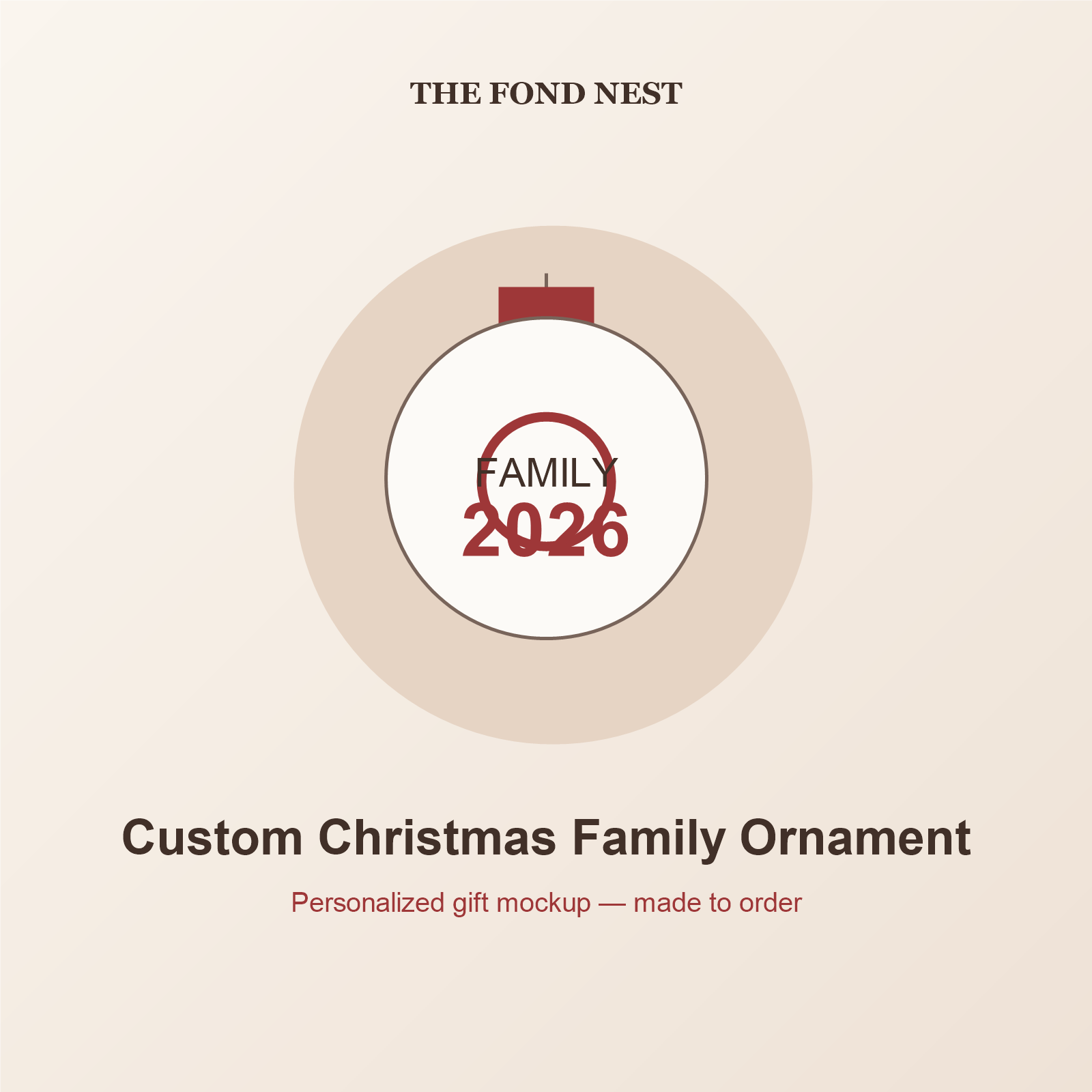 Custom Christmas Family Ornament