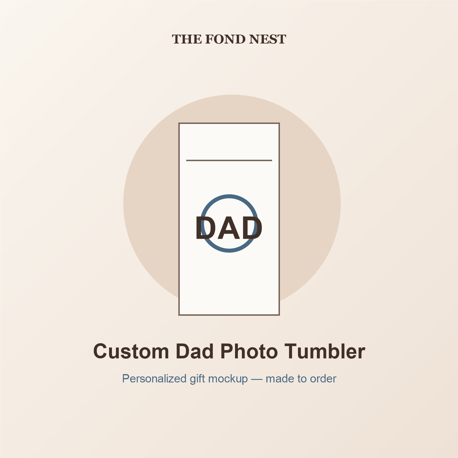 Custom Dad Photo Tumbler